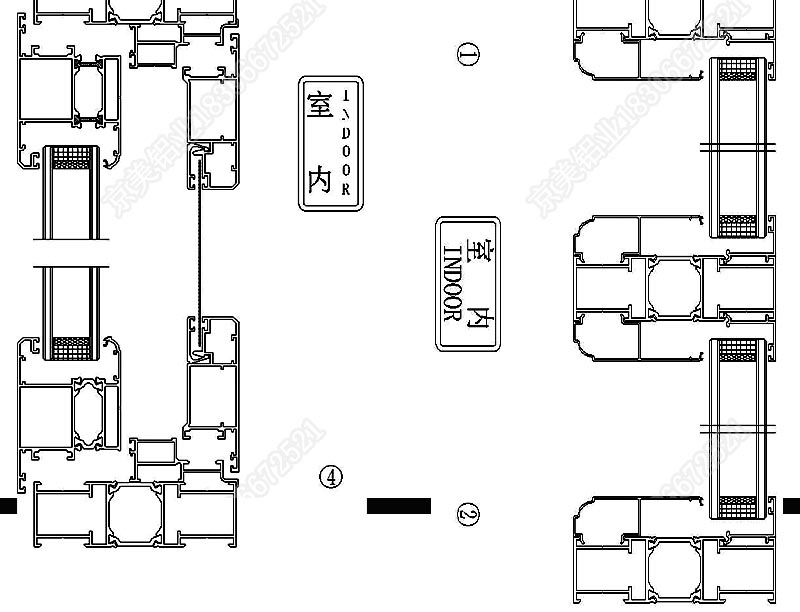 108断桥窗纱一体型材